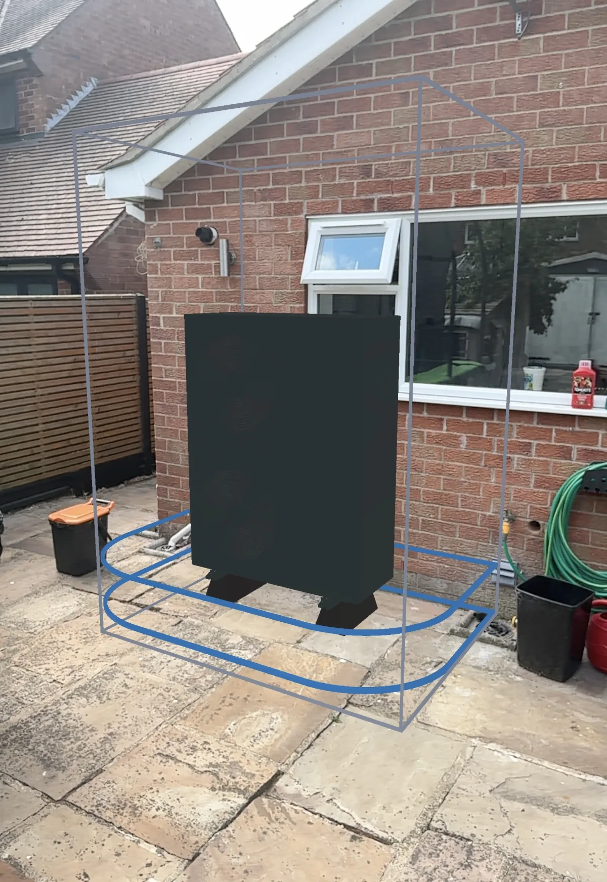 Vaillant Series 8.1 10 and 12 kW unit with grey airflow and blue 500 mm FSF clearances